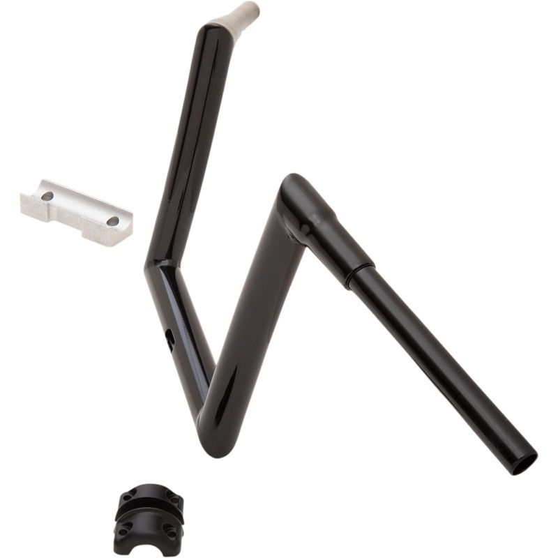 TODD’S CYCLE Gloss Black 1-1/2 Touring Strip Handlebar with 10 Rise 1-1/2 Strip Handlebar