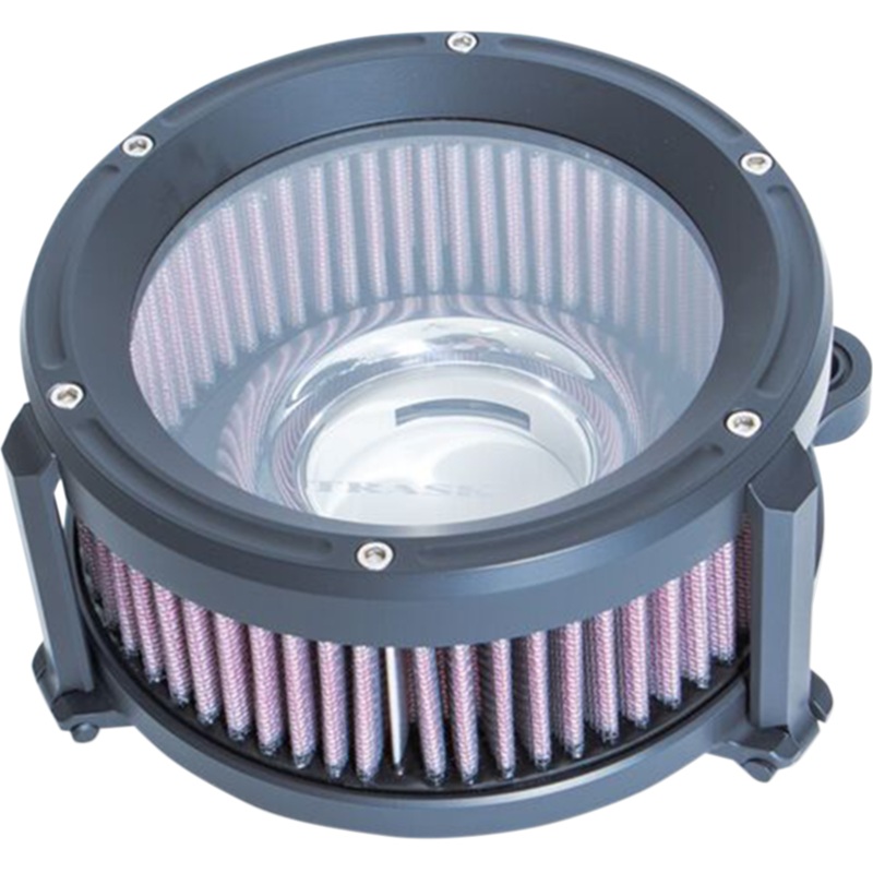 TRASK Air Cleaner Assault Black Throttle By Wire Assault Charge High-Flow Air Cleaner
