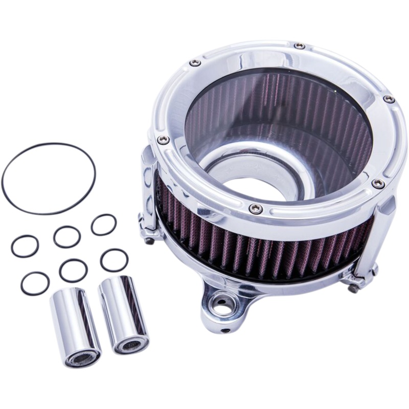 TRASK Air Cleaner Assault Throttle By Wire Chrome Assault Charge High-Flow Air Cleaner