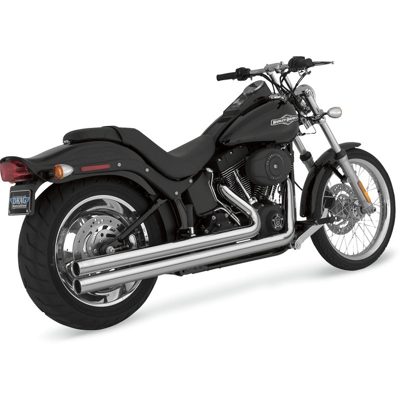 VANCE & HINES Big Shots Exhaust – Chrome – Long Big Shots Softail Exhaust