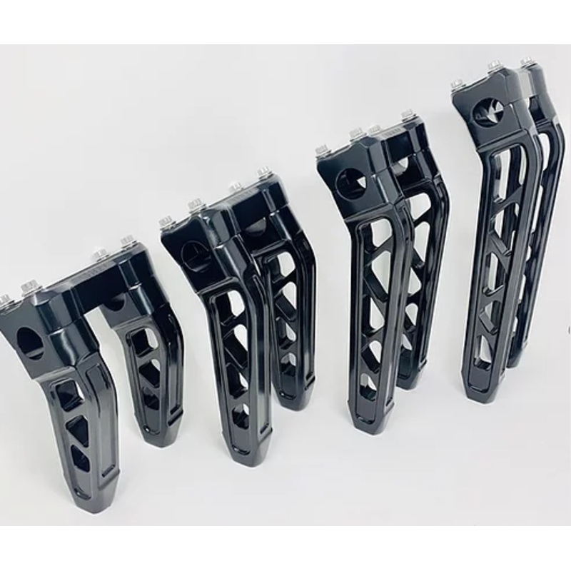 Boosted Brad VERSION 2 PULLBACK DESTROYER RISERS 8  RISERS – Black Anodized
