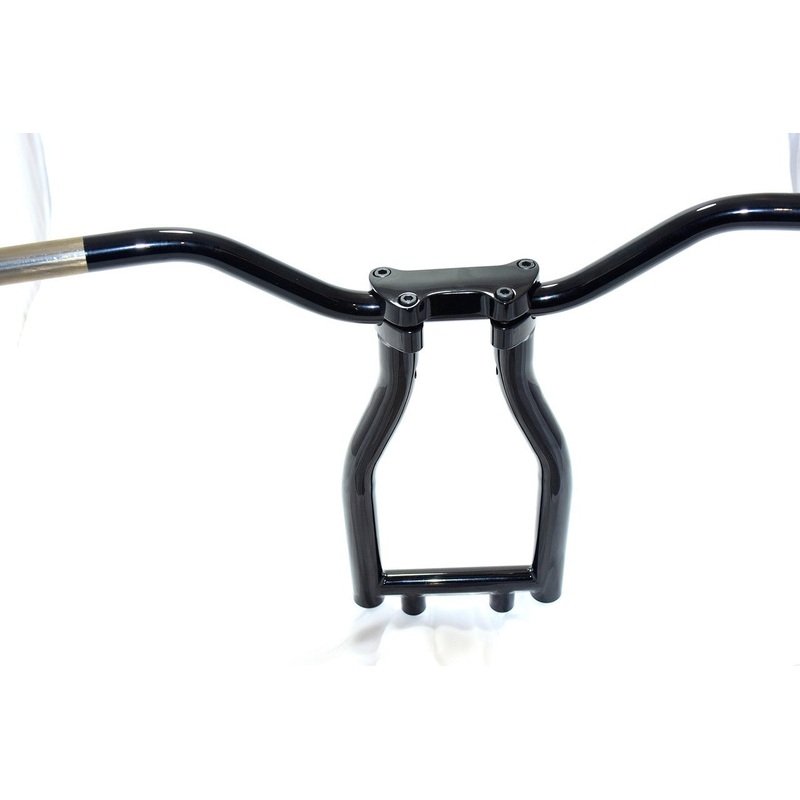 Bung King 2014 – up Road Glide 12 Gloss Black Riser TBW Handlebars with Top Clamp
