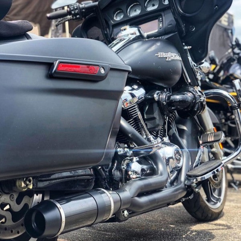 D&D 2017-2023 M8 Harley Touring Bob Cat 2:1 Full Exhaust System – Black
