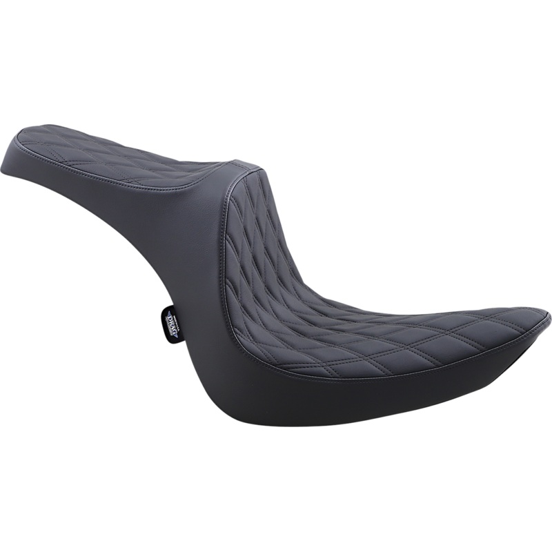 DRAG SPECIALTIES Predator III Seat – Double Diamond – Black w/ Black Stitching – Softail ’06-’17 08021438