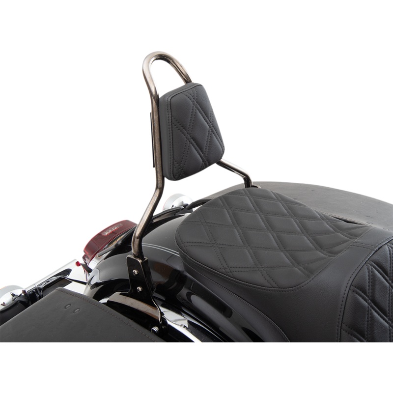 DRAG SPECIALTIES Sissy Bar Pad – Double Diamond – Black – Tapered 0822-0449