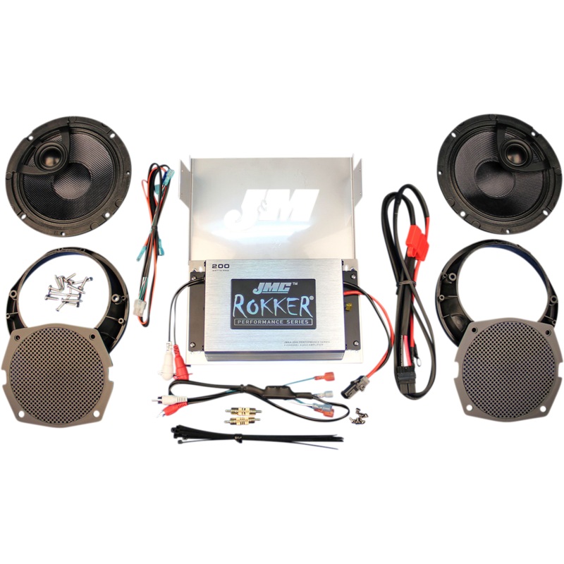 J & M 200 W Amplifier/Speaker Kit – ’98-’13 FLHX/FLHT RPKT-200HC13