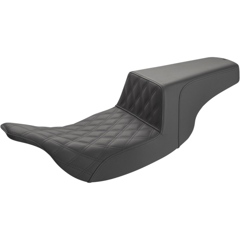 SADDLEMEN Step-Up Seat – Front Lattice Stitch – Black 897-07-172