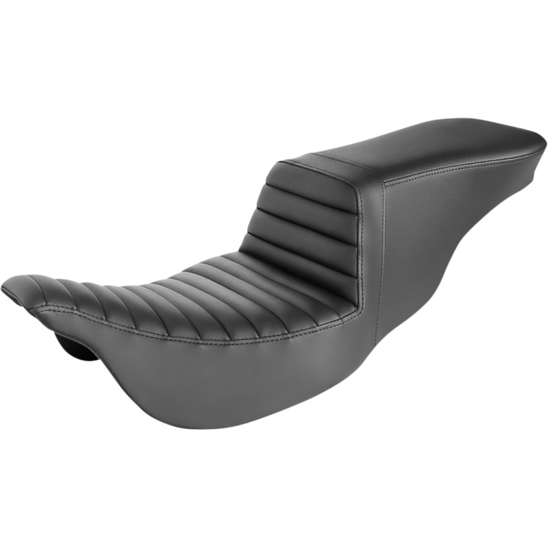 SADDLEMEN Step-Up Seat – Front Tuck-n-Roll – Black – FLH 808-07B-191