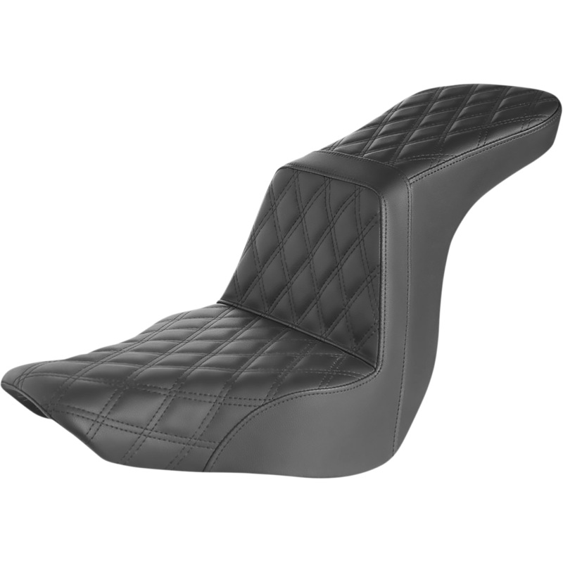 SADDLEMEN Step-Up Seat – Full Lattice Stitch – Black 818-29-195