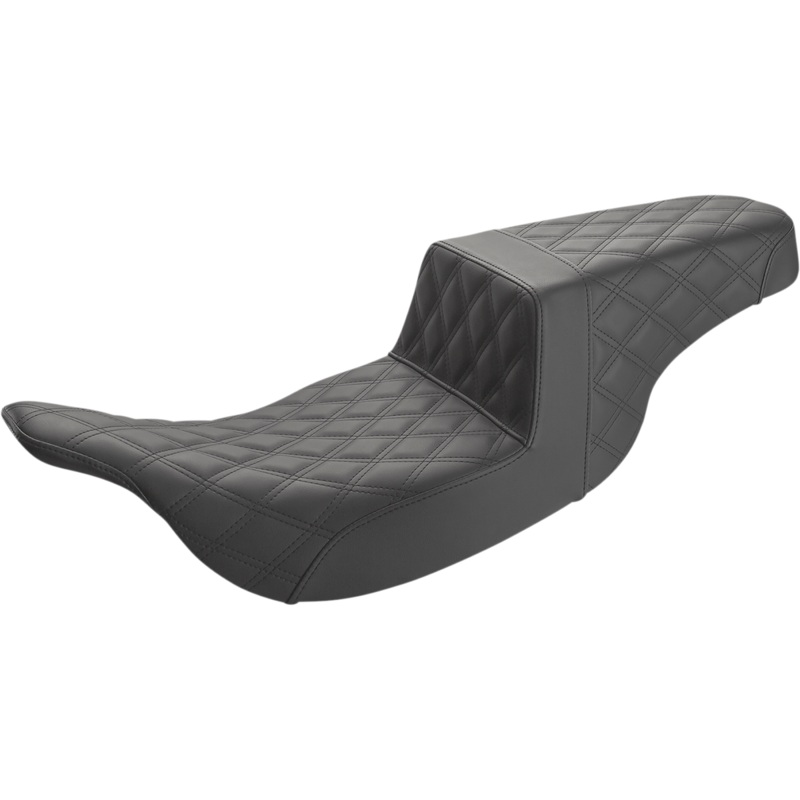 SADDLEMEN Step-Up Seat – Full Lattice Stitch – Black 897-07-175