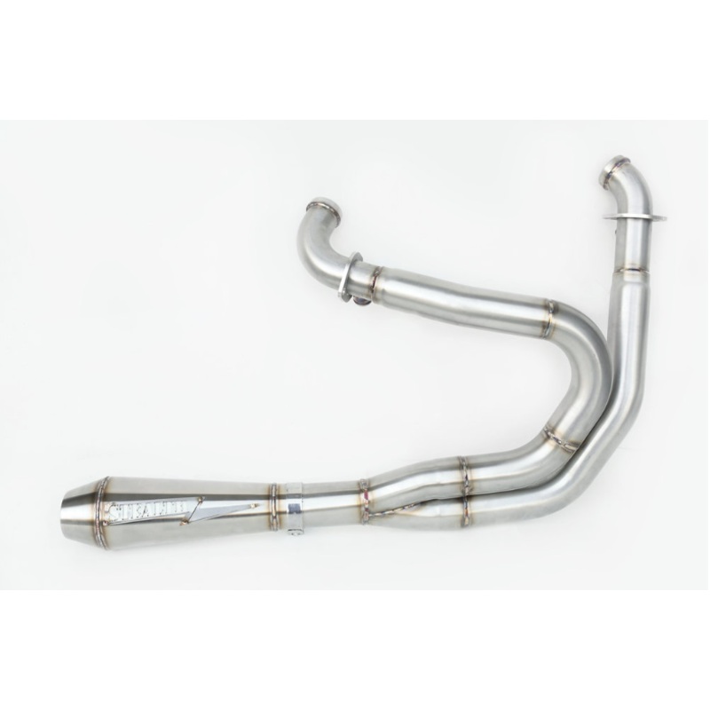 STEALTH 85-94 FXR Raw Stainless Reverse cone muffler