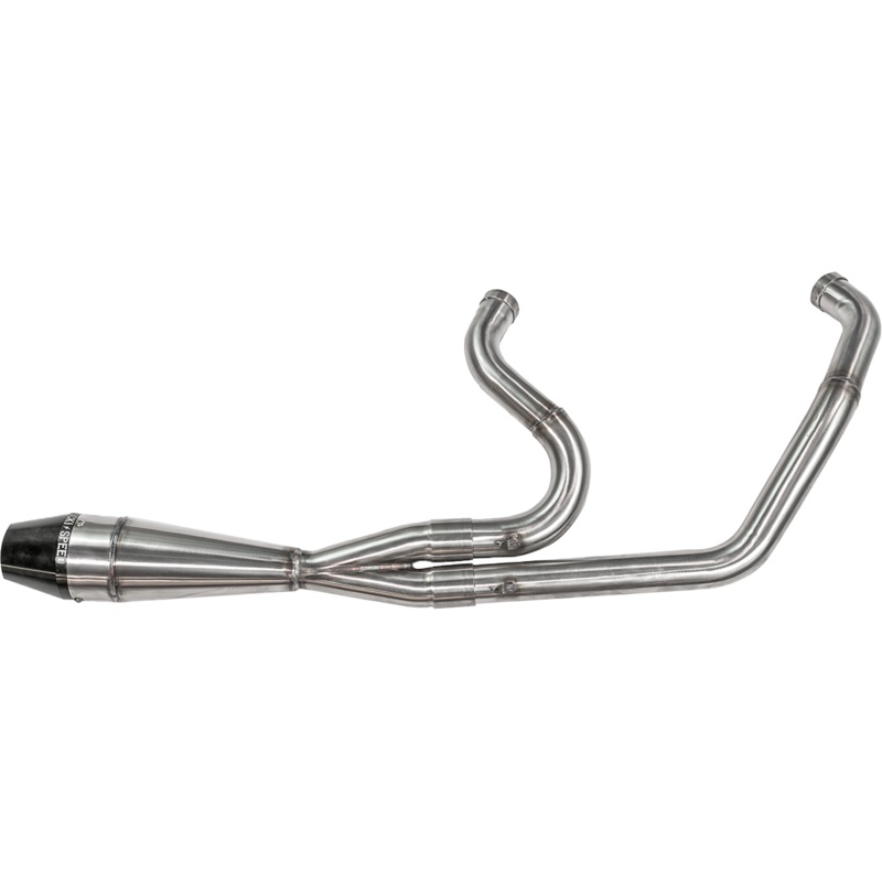 2in1 M8 Softail Shorty Pipe Brushed Ss
