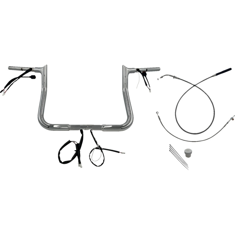 FAT BAGGERS INC. 1-1/4 EZ Install Pointed Top Handlebar – 11 – Chrome 949011