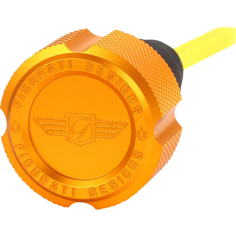FIGURATI DESIGNS Performance Magnetic Oil Dipstick – Knurled – Gold – ’07-’16 Touring/Trike FDP01-TCKN-G
