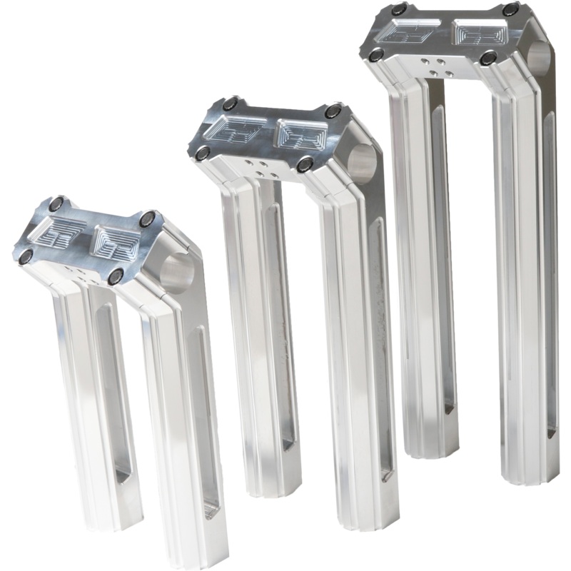 H/D Billet Risers 12 Raw Kickback