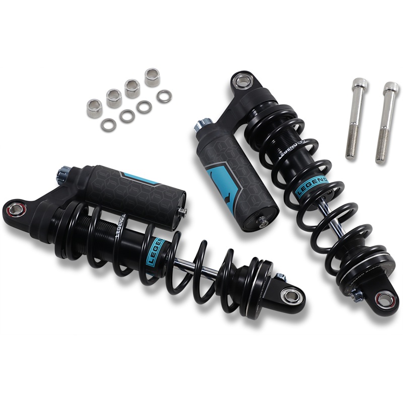 LEGEND SUSPENSION REVO ARC Piggyback Shocks – Heavy Duty – Black – 13 – ’99-’17 Dyna 1310-1891