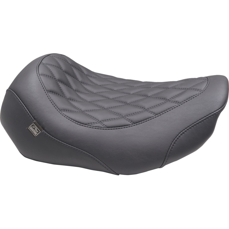 MUSTANG Wide Tripper* Seat – Solo – Dark Brown/Black Stitching – FLT/FLH ’23-’25 89503