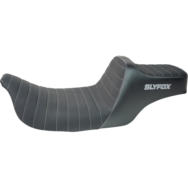 SLYFOX Highnoon Seat – Vinyl – Classic Stitch – Gray Logo – FL ’97-’07 4702B-SlyFox
