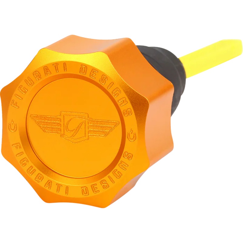FIGURATI DESIGNS Performance Magnetic Oil Dipstick – Curved – Gold – ’07-’16 Touring/Trike FDP01-TCSM-G