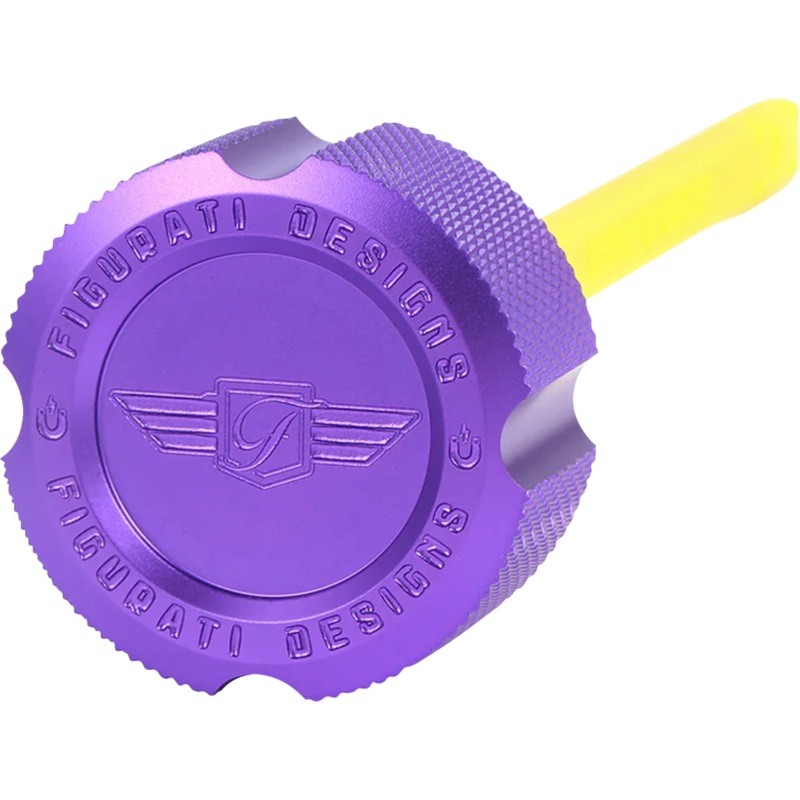 FIGURATI DESIGNS Performance Magnetic Oil Dipstick – Knurled – Purple – M8 Touring/Trike FDP01-M8KN-P