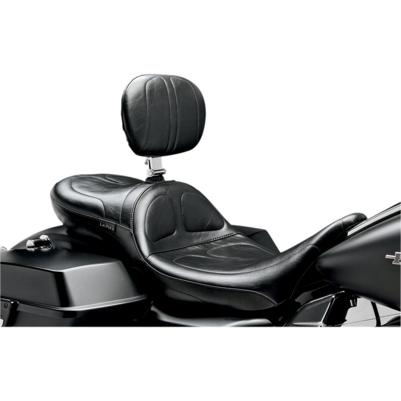 LE PERA Maverick Daddy Long Legs Seat – With Backrest – Black – Stitched – FL ’08-’23 LK-957DLBR