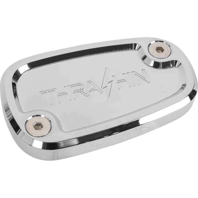 THRASHIN SUPPLY CO. Brake Reservoir Cap – Rear – Chrome – ’18+ Softail TSC-3177-3