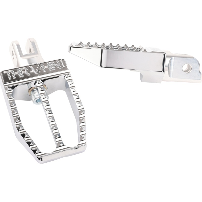 THRASHIN SUPPLY CO. Militant Footpegs – Front – Chrome TSC-2019-3-SF