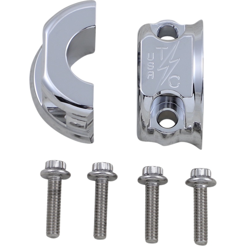 THRASHIN SUPPLY CO. Perch Clamps – Clutch/Brake – Chrome TSC-2703-3