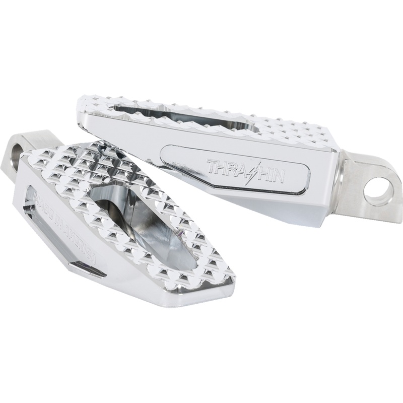 THRASHIN SUPPLY CO. Slim P-54 Footpegs – Front/Rear – Chrome TSC-2021-3-D
