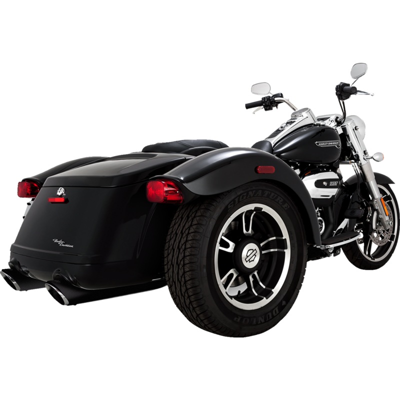 VANCE & HINES Twin Slash Slip-On Mufflers – Black 46796