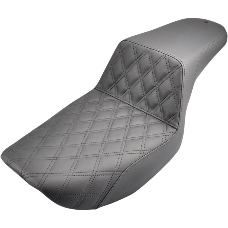 SADDLEMEN Step-Up Seat – Front Lattice Stitch – Black – FXR 882-09-172