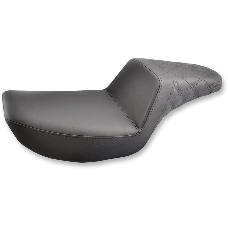 SADDLEMEN Step-Up Seat – Rear Lattice Stitch – Black – FXR 882-09-173