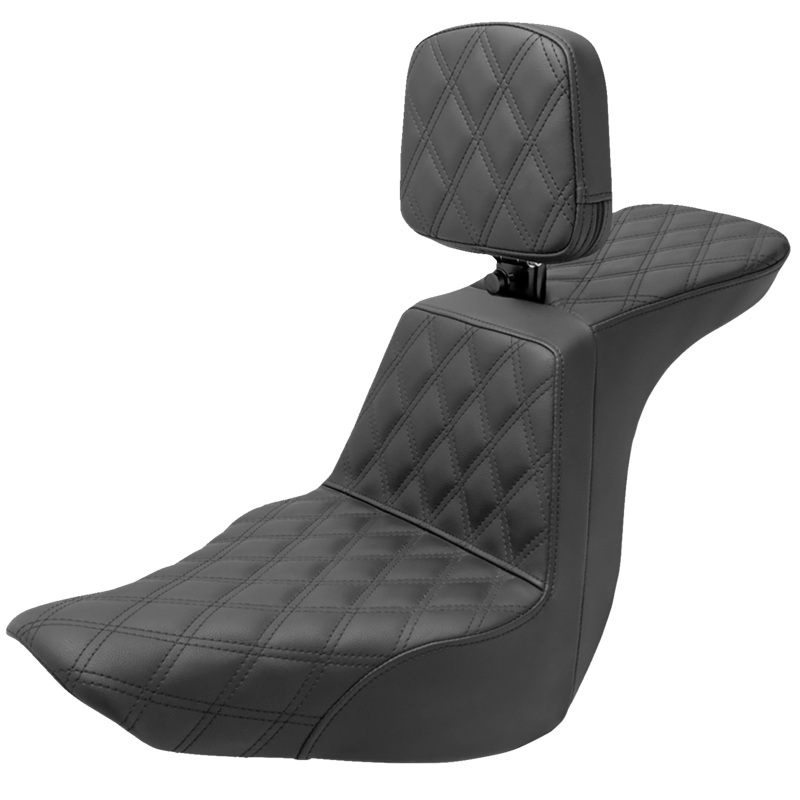 SADDLEMEN Tour Step-Up Seat – Rider Backrest – Full Latice Stitch – FLSB/FXLR ’18-’23 818-29-195BR