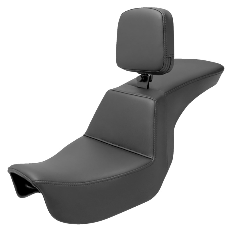 SADDLEMEN Tour Step-Up Seat – Rider Backrest – Plain – Dyna ’06-’17 806-04-194BR