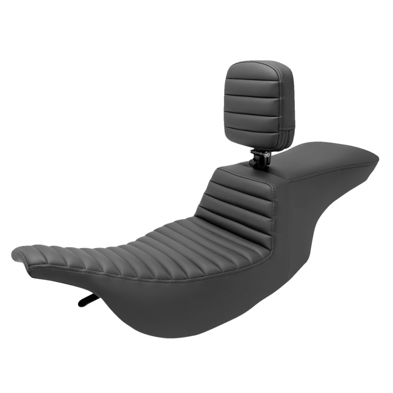 SADDLEMEN Tour Step-Up Seat – Rider Backrest – Tuck-n-Roll – FL ’97-’07 897-07-191BR