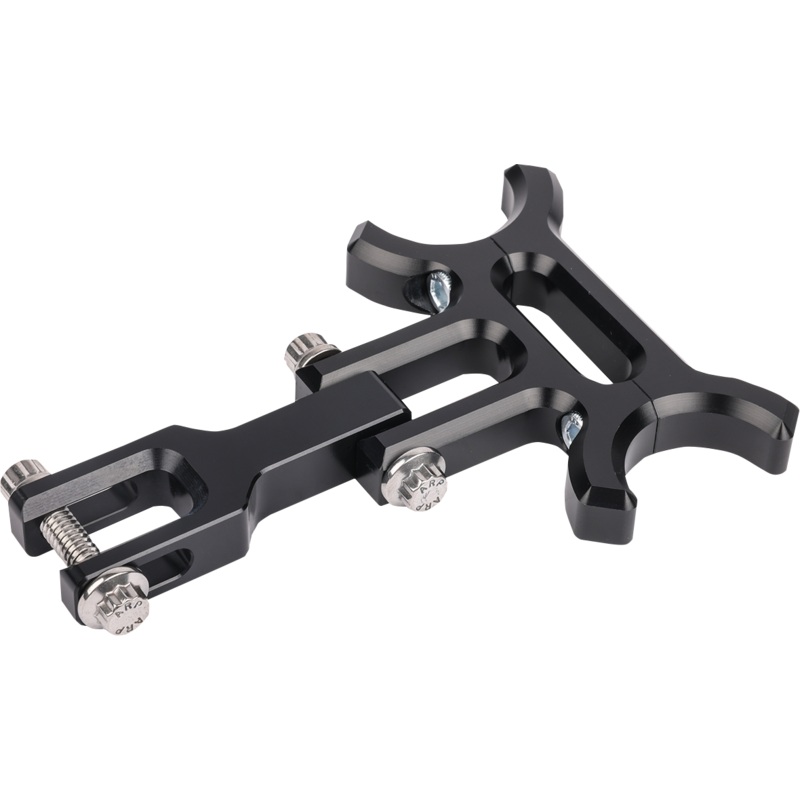 THRASHIN SUPPLY CO. Holeshot riser gauge relocation mounting bracket – Black TSC-2215