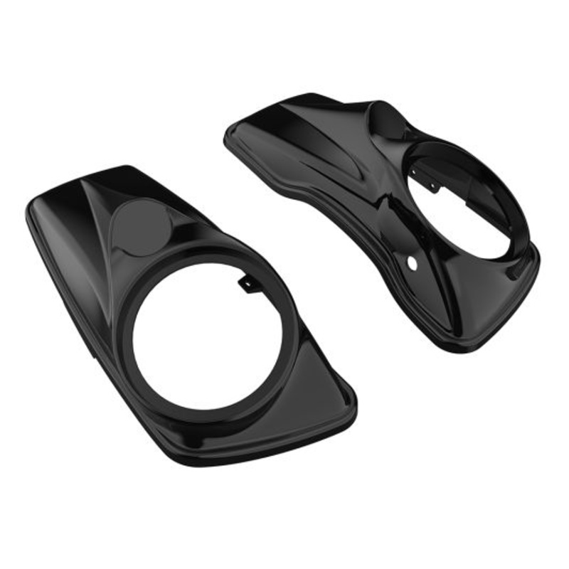 Advanblack 8” SADDLEBAG SPEAKER LIDS COVER FOR 2014+ HARLEY DAVIDSON TOURING VIVID BLACK