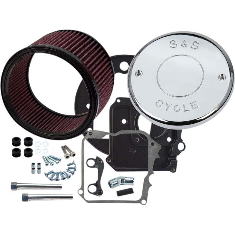 S&S CYCLE Air Cleaner Kit with Cover – Nostalgic Script Cover 170-0294E
