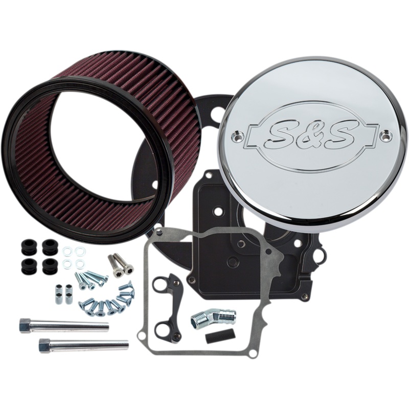 S&S CYCLE Air Cleaner Kit with Cover – S&S Logo Cover 170-0295E