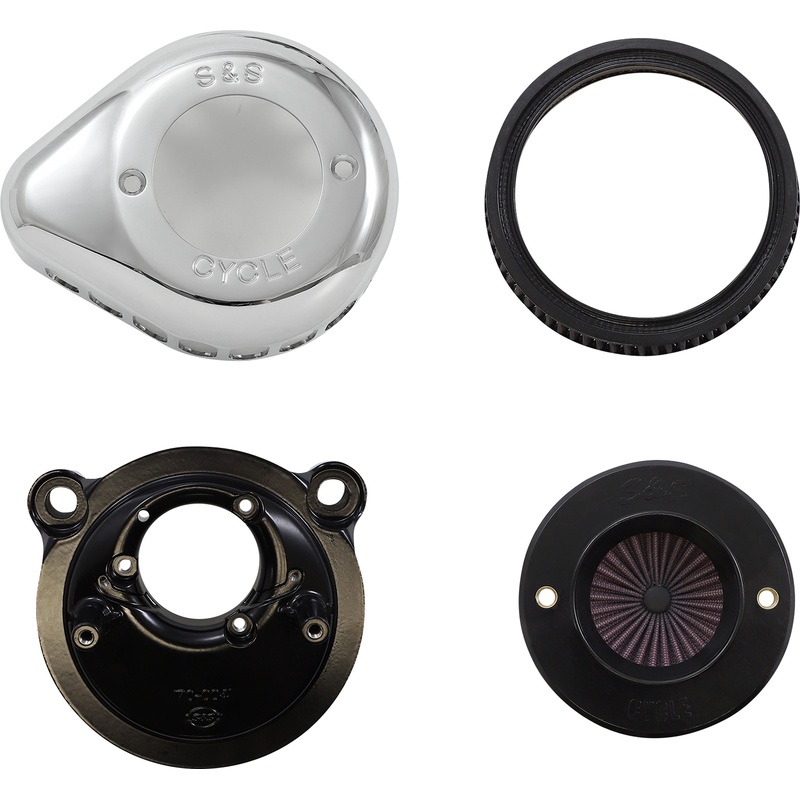 S&S CYCLE Air Stinger Stealth Air Cleaner Kit – Black 170-0725A