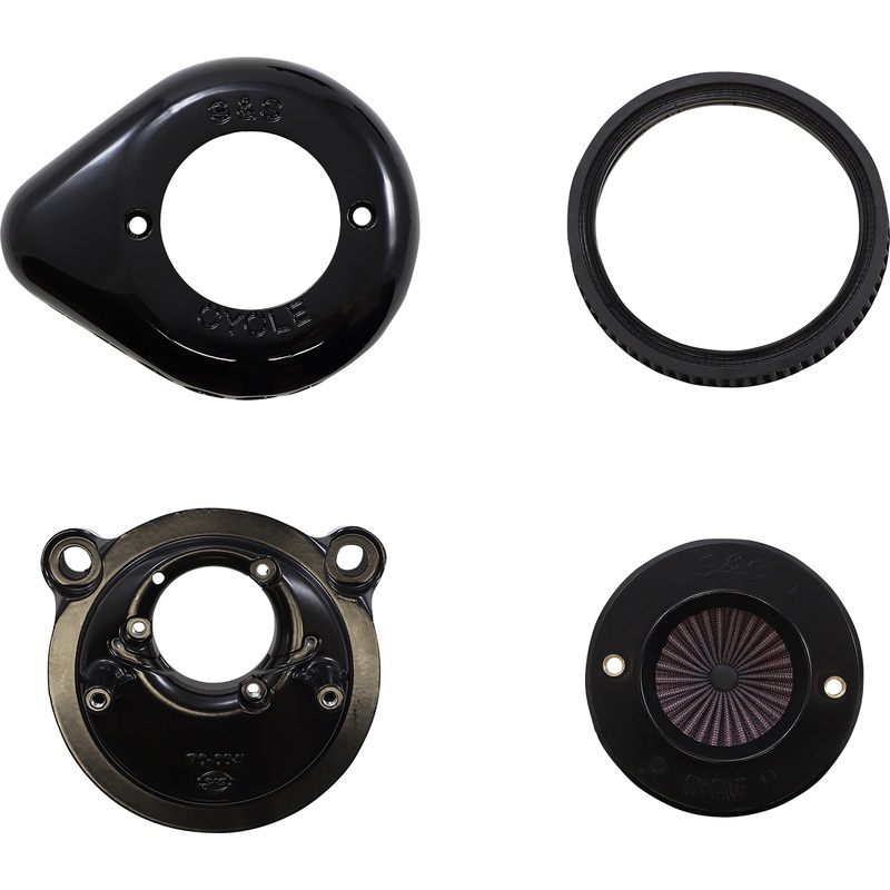 S&S CYCLE Air Stinger Stealth Air Cleaner Kit – Black 170-0726A
