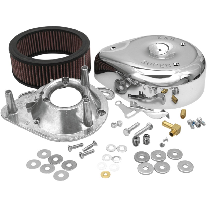 S&S CYCLE Teardrop Air Cleaner Kit – Chrome 17-0399