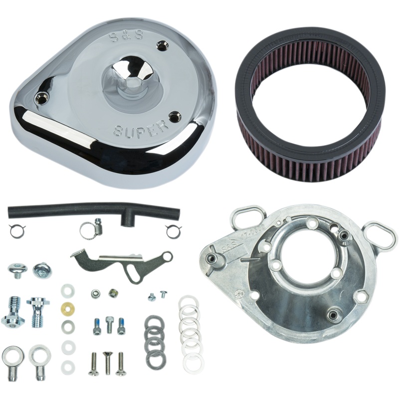 S&S CYCLE Teardrop Air Cleaner Kit – Chrome 17-0404