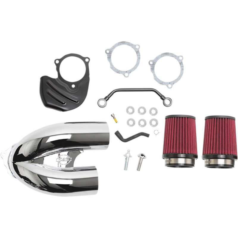 S&S CYCLE Tuned Induction Air Cleaner Kit – Chrome 170-0566A