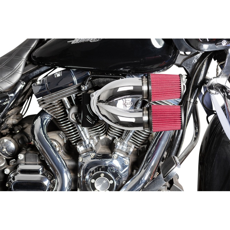 S&S CYCLE Tuned Induction Air Cleaner Kit – Chrome 170-0636A