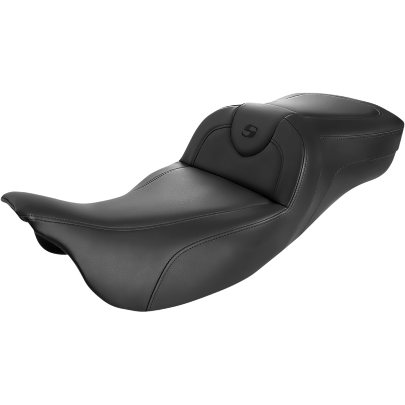 SADDLEMEN Roadsofa* Extended Reach Seat – Black/Black Stitching – w/o Backrest 808-07B-188