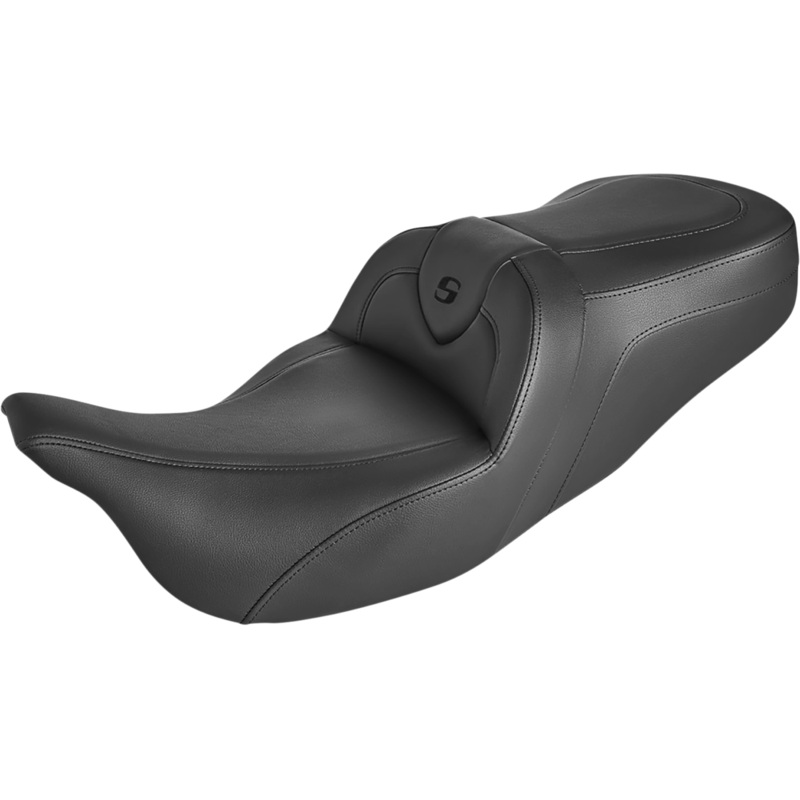 SADDLEMEN Roadsofa* Seat – without Backrest – Black/Black Stitching – FLH/FLT ’08-’23 808-07B-187