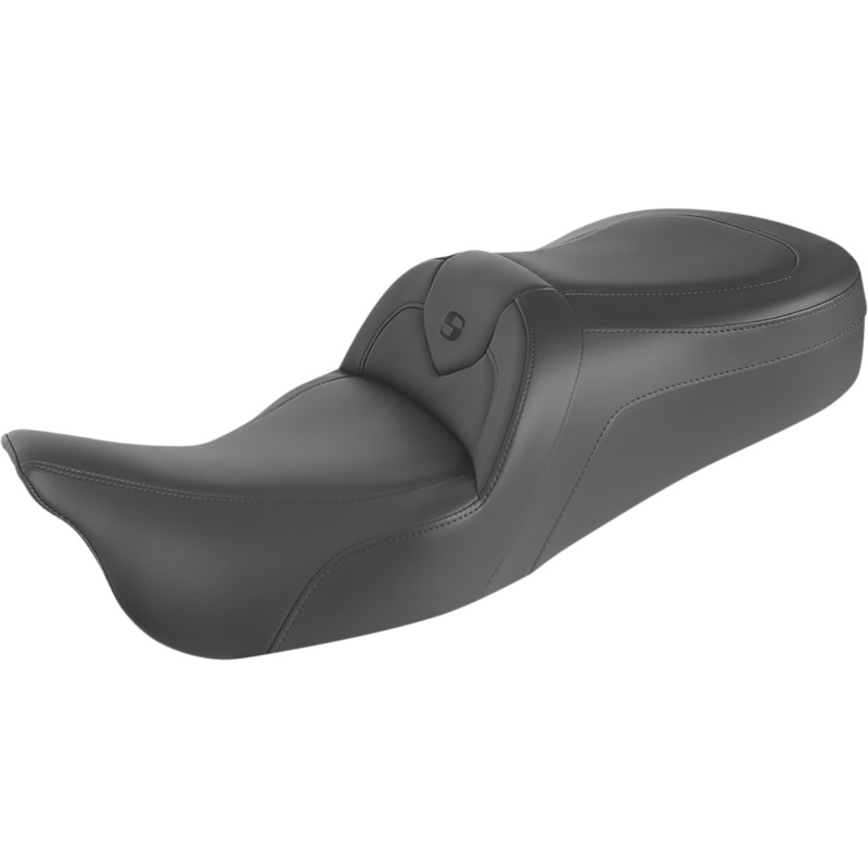 SADDLEMEN RoadSofa* Seat – Without Backrest – Black w/Black Stitching – Trikes 808-07B-187T