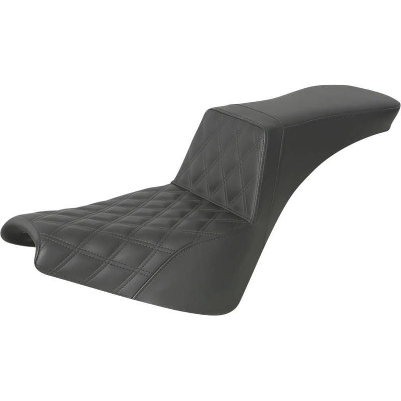 SADDLEMEN Step-Up Seat – Front Lattice Stitch – Black 818-30-192