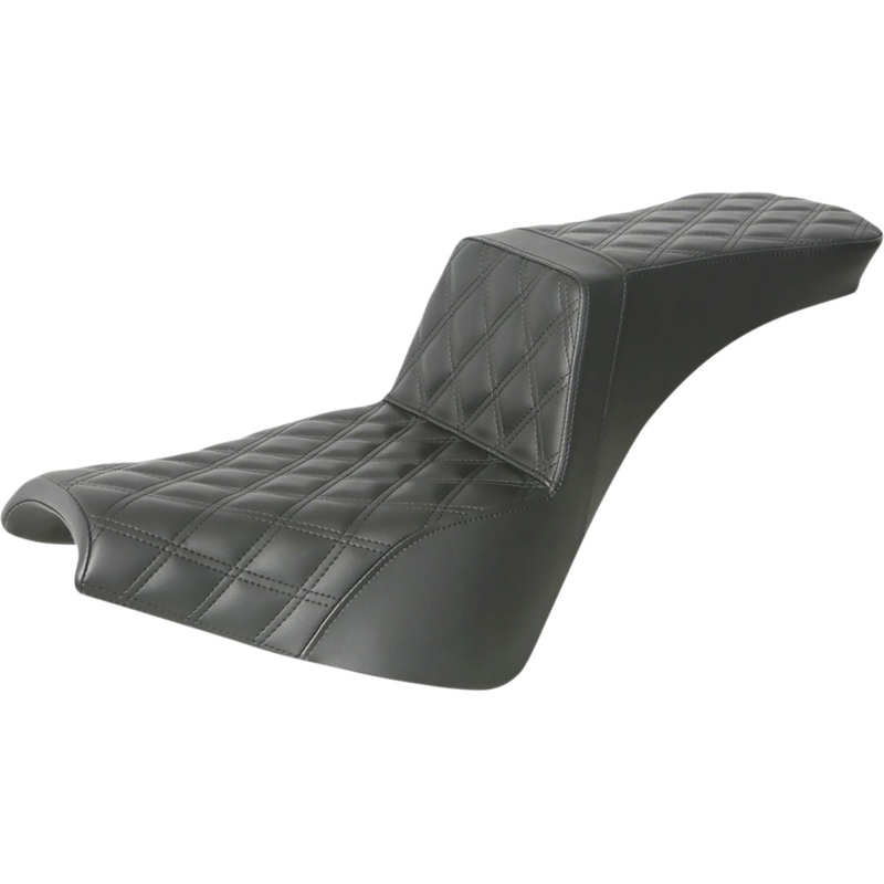 SADDLEMEN Step-Up Seat – Full Lattice Stitch – Black 818-30-195
